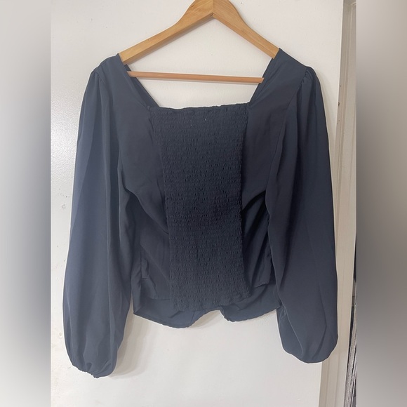 Abercrombie & Fitch Black Ruched Blouse - Picture 5 of 6